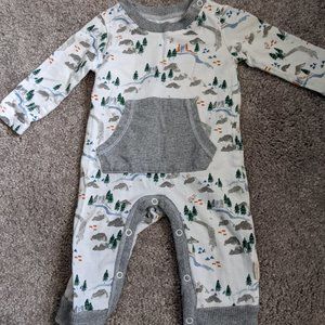 Burt's Bees Baby Romper Mountain Scene